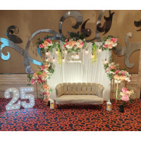 Luxury Floral Anniversary Stage Decoration in Jaipur