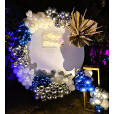 Blue & Silver Birthday Balloon Decoration in Jaipur Blue & Silver Birthday Balloon Decoration in Jaipur