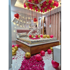 Romantic Birthday Surprise Room Decoration with Balloons & Photos