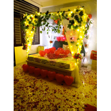 Romantic First Night Canopy Room Decoration in Jaipur