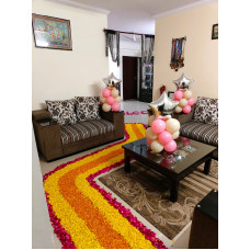 Welcome Home Flower & Balloon Pathway Decoration in Jaipur