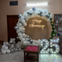 Anniversary Balloon Ring Setup