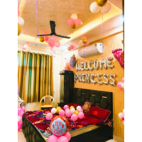 Welcome Baby Girl Room Balloon Decoration Jaipur